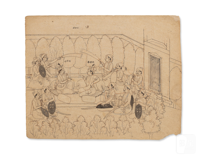 A group of nineteen drawings depicting the abduction of Rukmini by Krishna, India, Guler or Kangra, Late 18th / Early 19th century - 图16